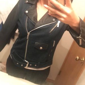 Leather denim Michael Kors jacket